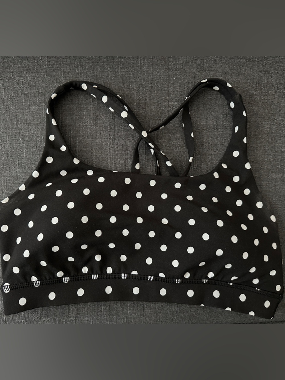lululemon athletica Black and White Polka Dot Sports Bra